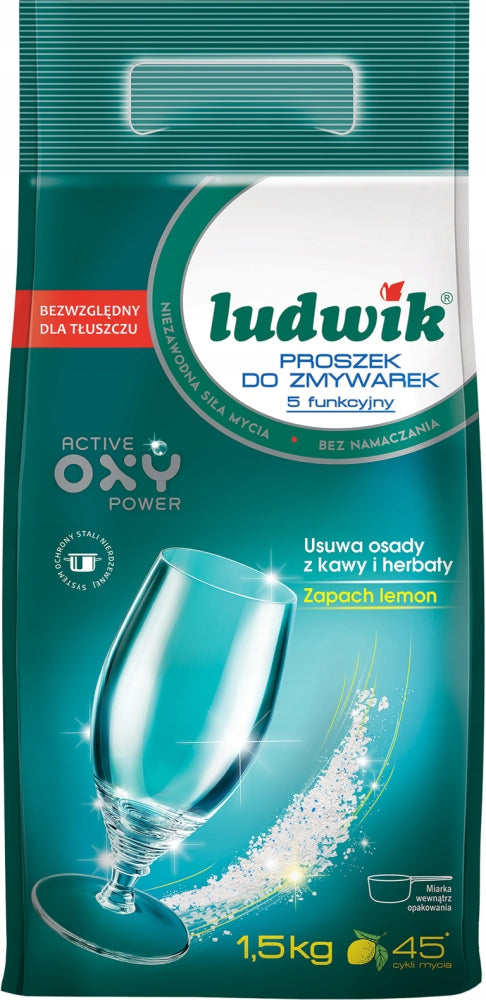 Ludwik 5 function dishwasher powder 1,5 kg x2 Brand Ludwik