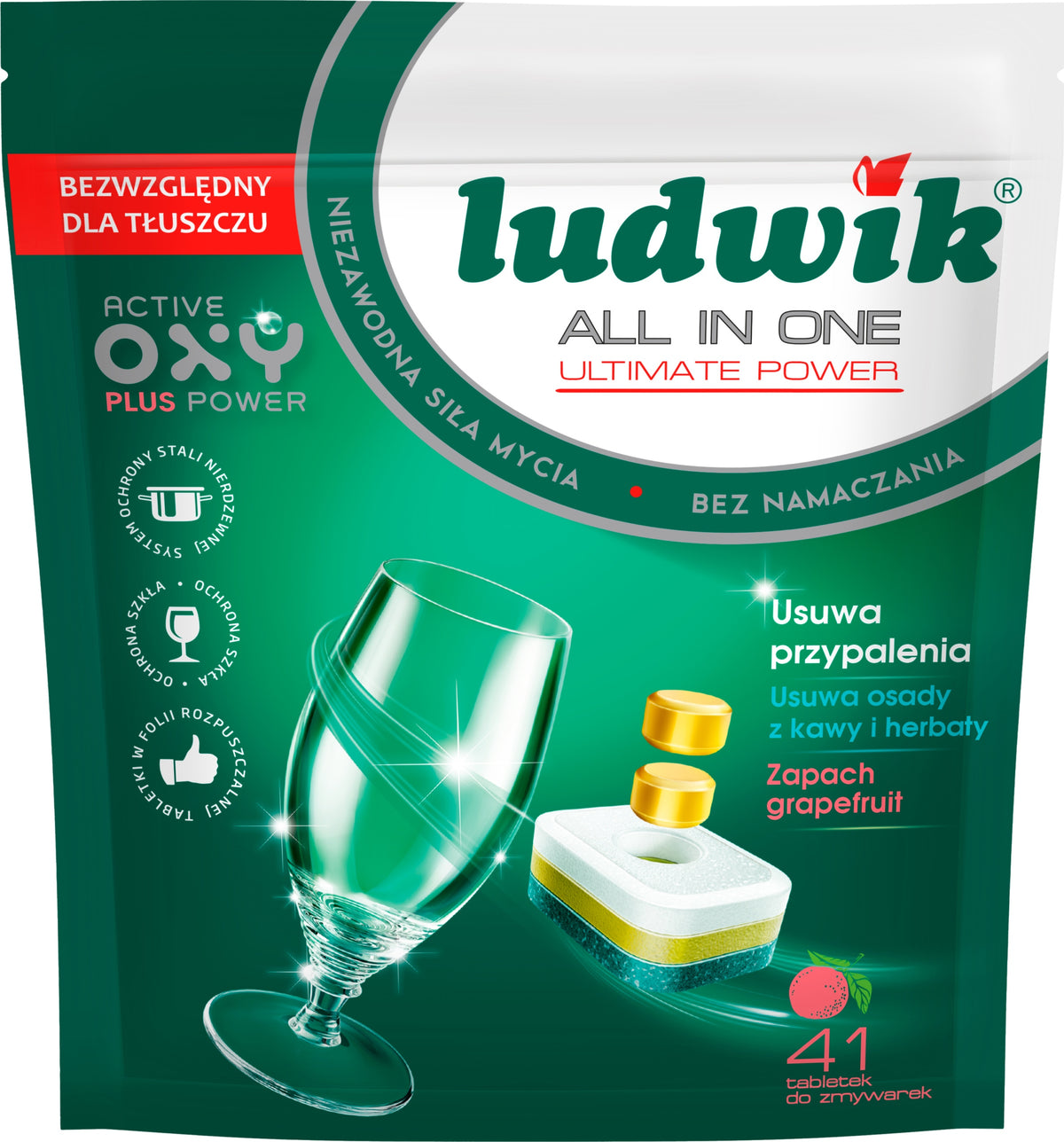 Ludwik All in one dishwasher tablets GRAPEFRUIT 41 pcs.