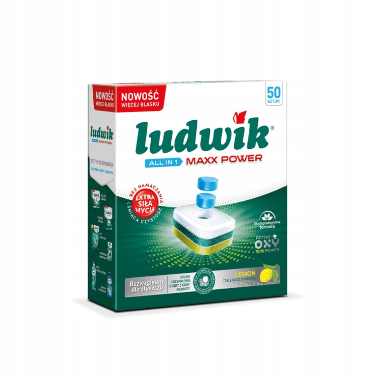 Ludwik MAXX POWER LEMON dishwasher tablets 50 pcs