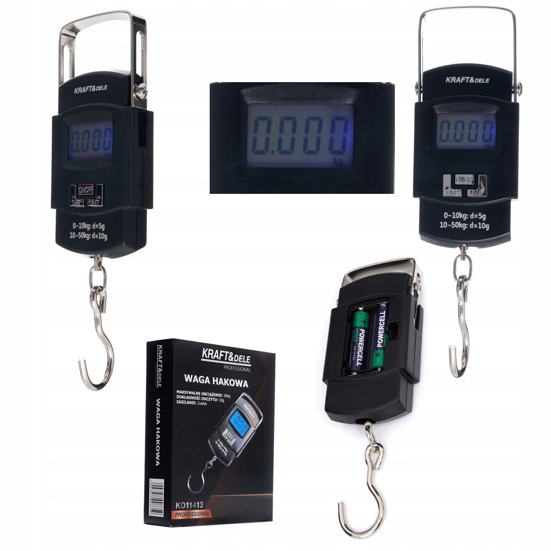 Luggage Hook Scale Hanging LED Batteries Kraft&Dele KD11413 max 50 KG