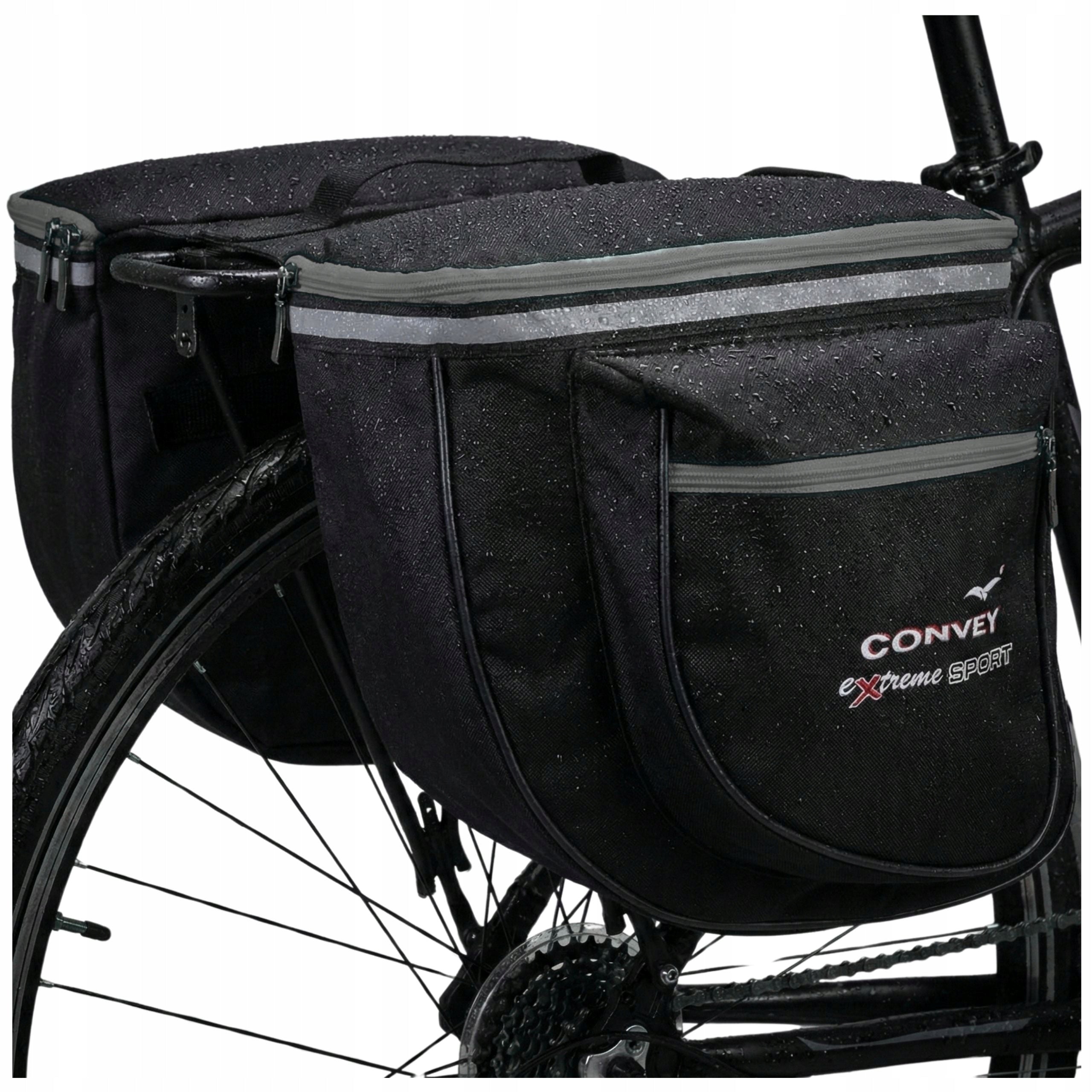 Luggage bag bicycle pouch two compartments Codura Polish Product Convey Manufacturer code SAKWA ROWEROWA CONVEY