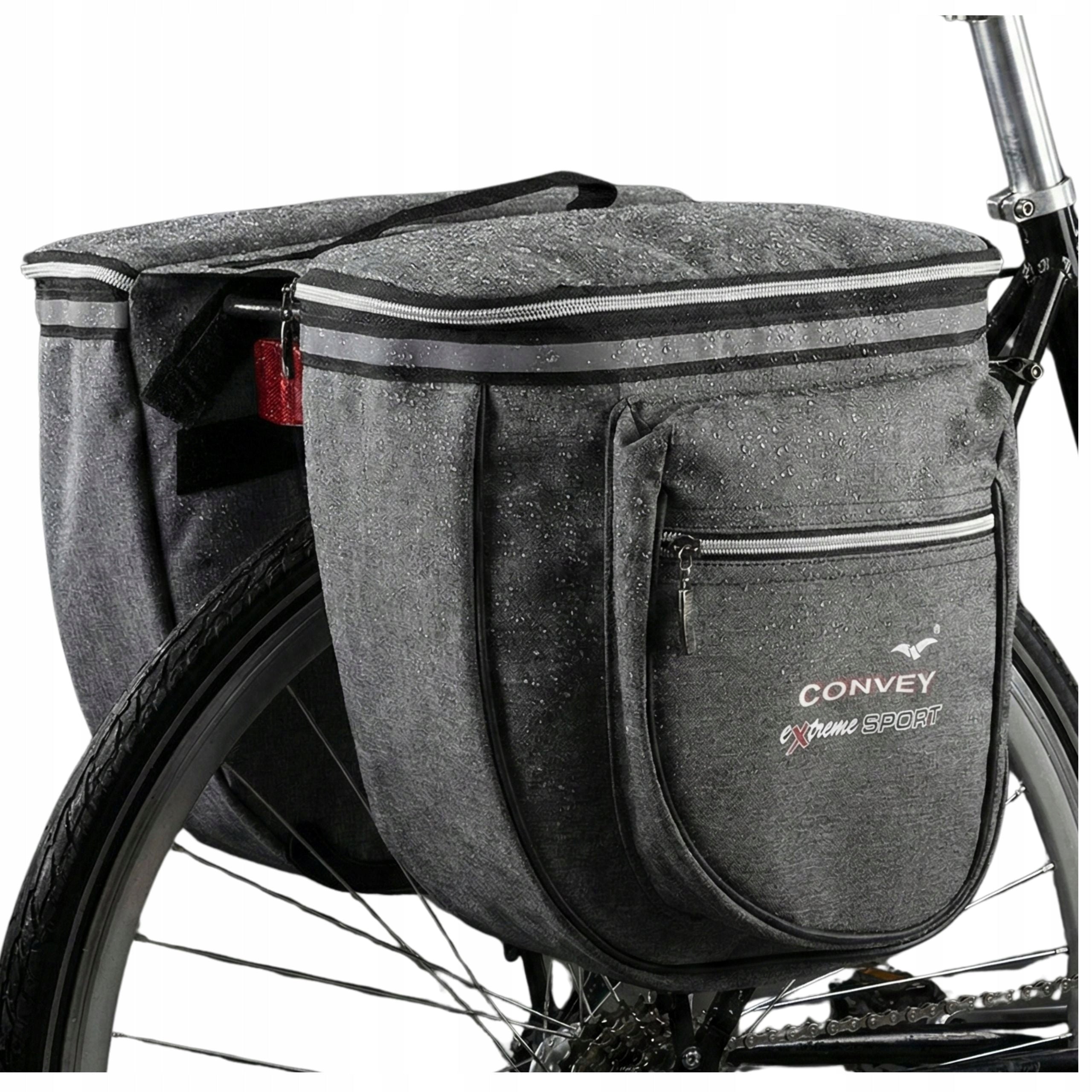 Luggage bag bicycle pouch two compartments Codura Polish Product Convey