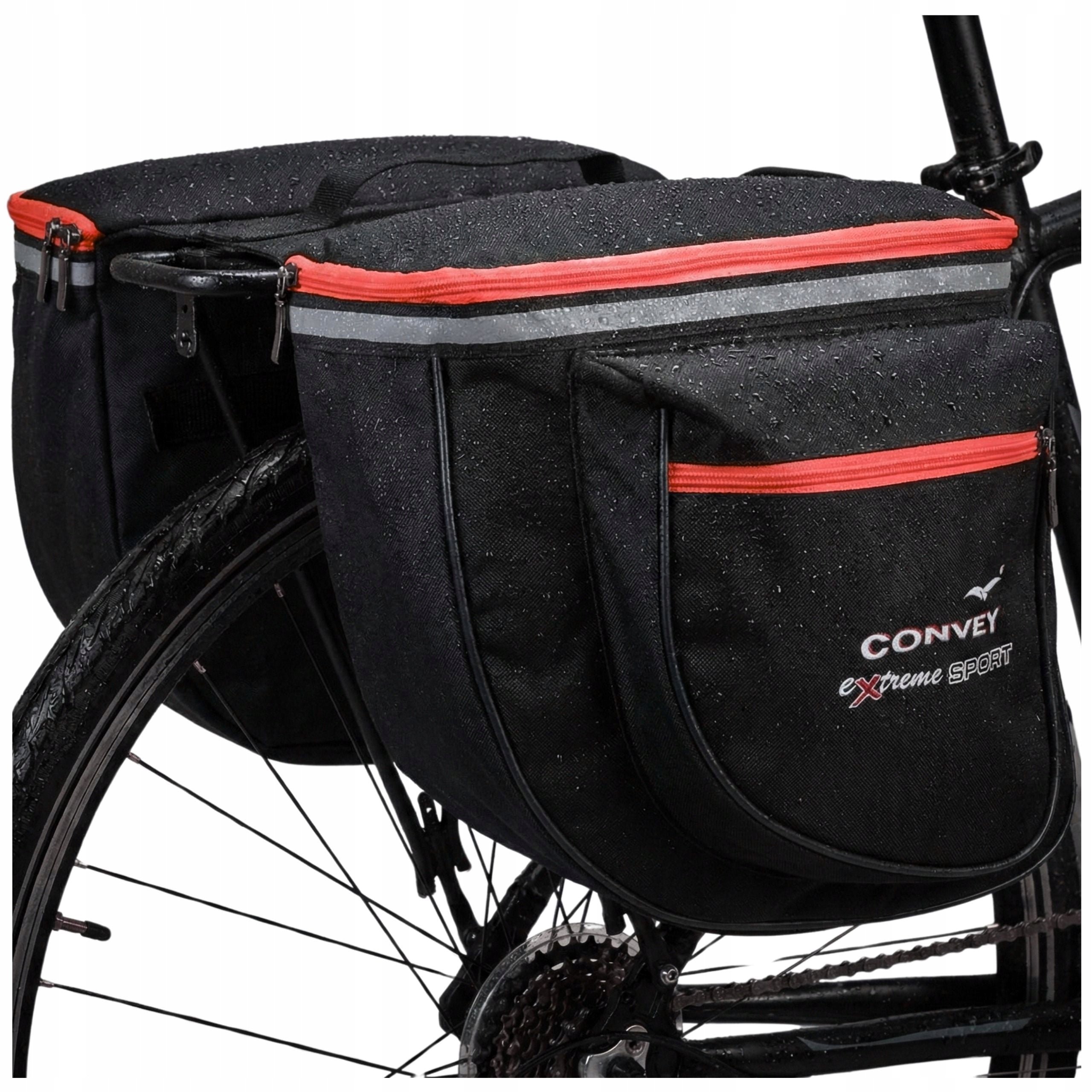 Luggage pouch two compartments Bicycle bag Codura Polish Product Convey