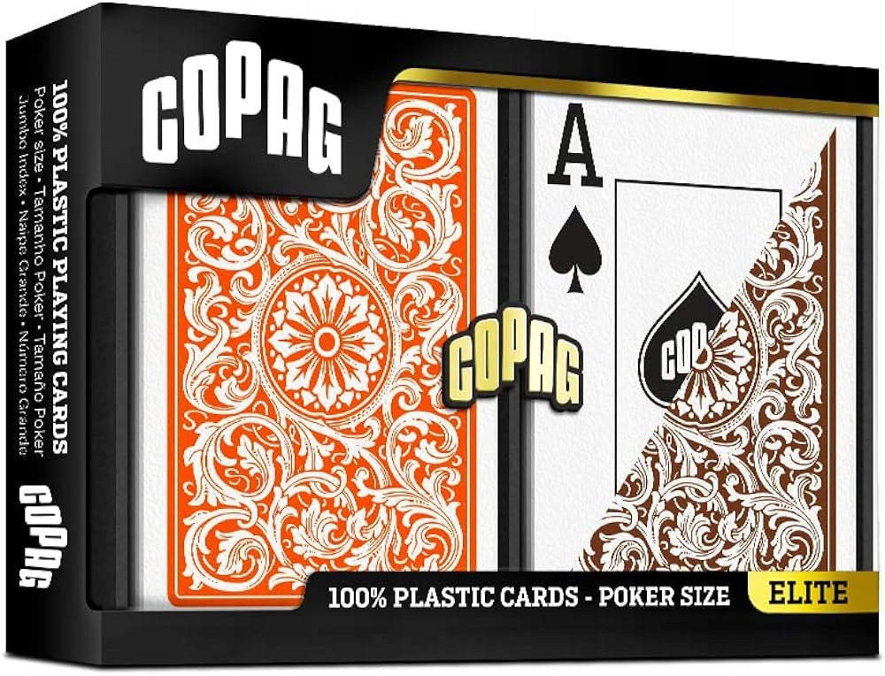 Dviguba žaidimo kortų kaladė Elite 1546 Playing Cards poker size Copag