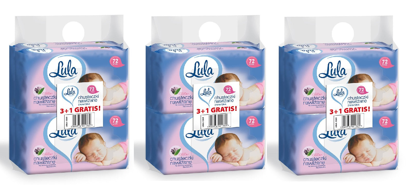 Lula with Alantonin wet wipes 12 x 72 pcs.