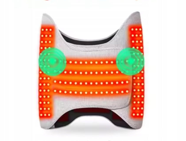 Lumbar Massage Belt With LED Heating And Vibration Light Therapy.