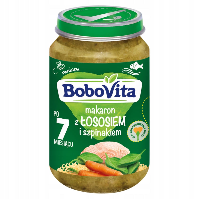 Lunch Bobovita Pasta with Salmon and Spinach from 7 Months Onwards 200 g