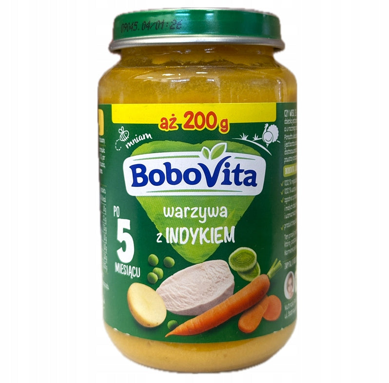 Lunch Bobovita Vegetables with Turkey from 5 months 200 g turkey, vegetables