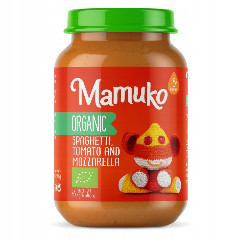 Lunch For children Spaghetti with Tomatoes and Mozzarella from 6m+ Mamuko 190g
