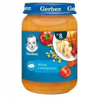Lunch Gerber Mintaj with vegetables for babies after 8 months 190 g x 6 Medical device no