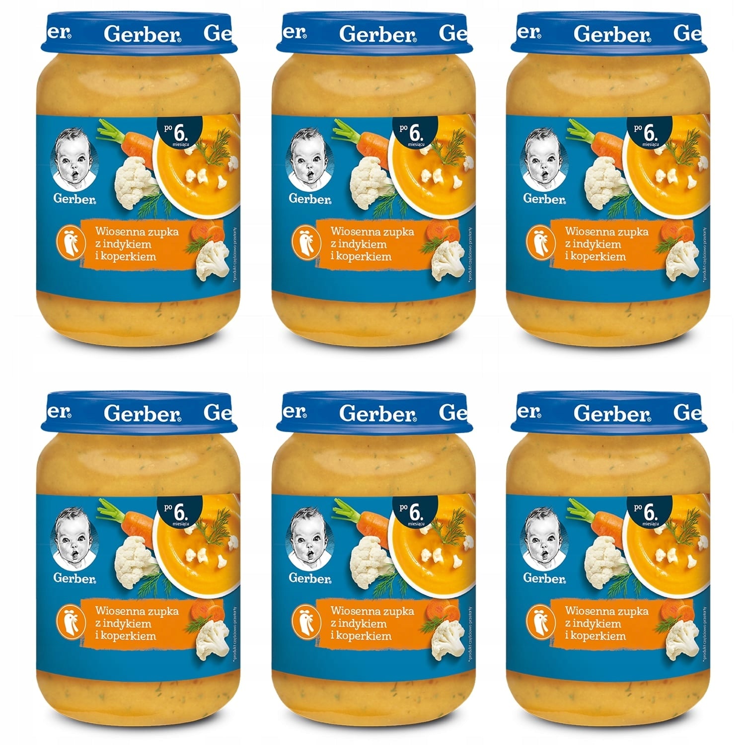 Lunch Gerber Spring Soup with Turkey and Dill after 6 Months Onwards 190 g x6