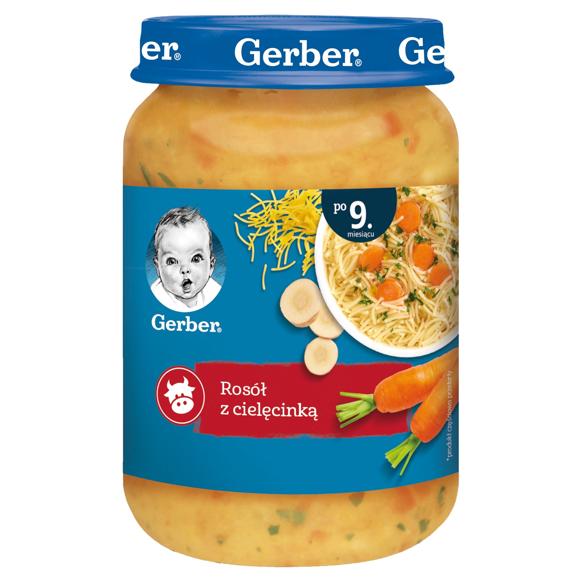 Lunch Gerber Tomato Broth Spaghetti Vegetables mix 8x 190 g Medical device no