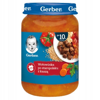 Lunch Gerber Wołowinka in Old Polish with groats after 10 months 190 g x 6 Medical device no