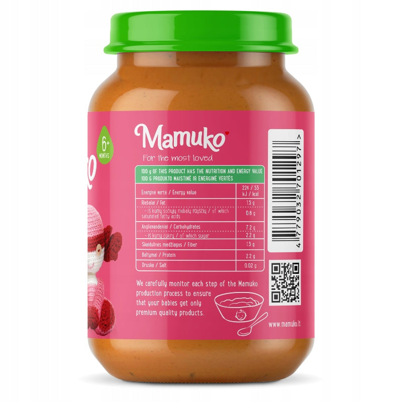 Lunch for Children Organic Carrot Potato Beef 6m+ 190g Mamuko Manufacturer code 4779032701297