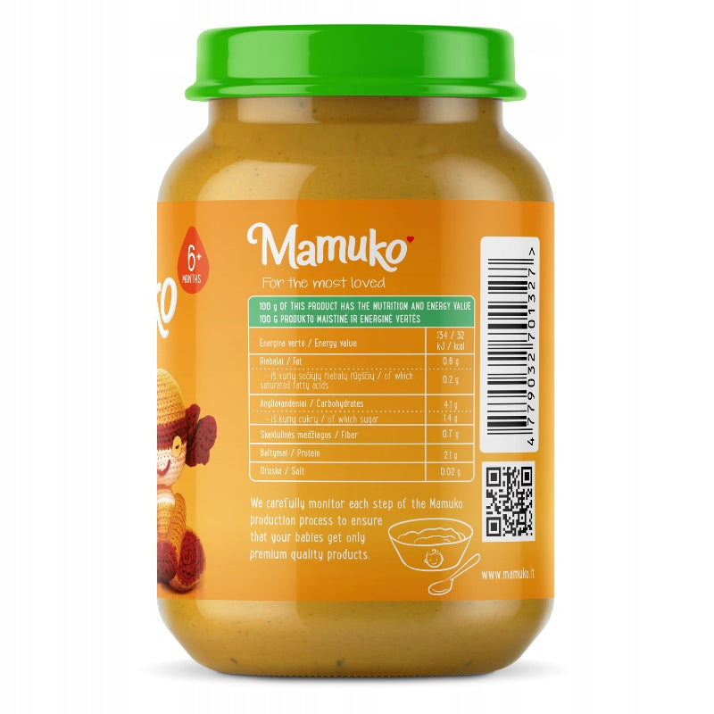 Lunch for Children Organic Pumpkin with Chicken from 6m+ Mamuko 190g Brand Mamuko