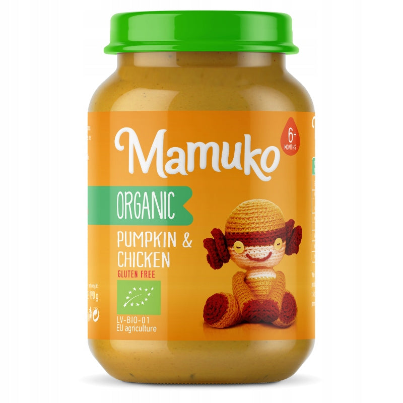Lunch for Children Organic Pumpkin with Chicken from 6m+ Mamuko 190g