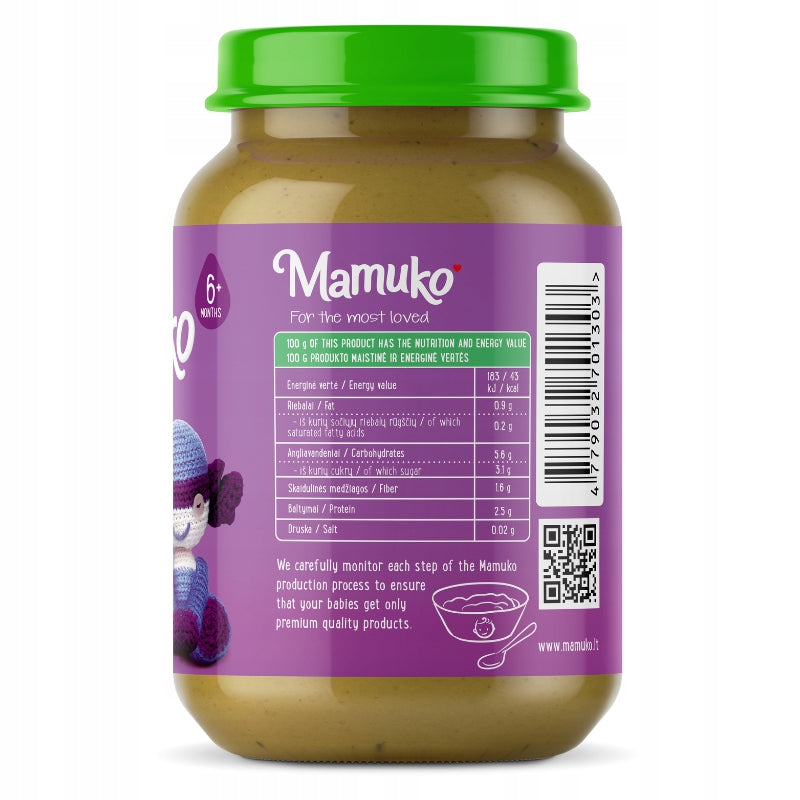Lunch for Children Organic Turkey with Vegetables 6m+ Mamuko 190g Brand Mamuko