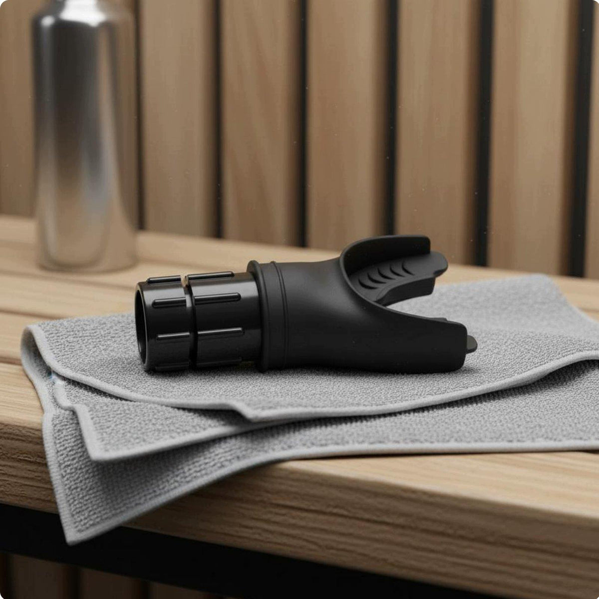 Lung Capacity Training Device Lightweight Adjustable Resistance Black
