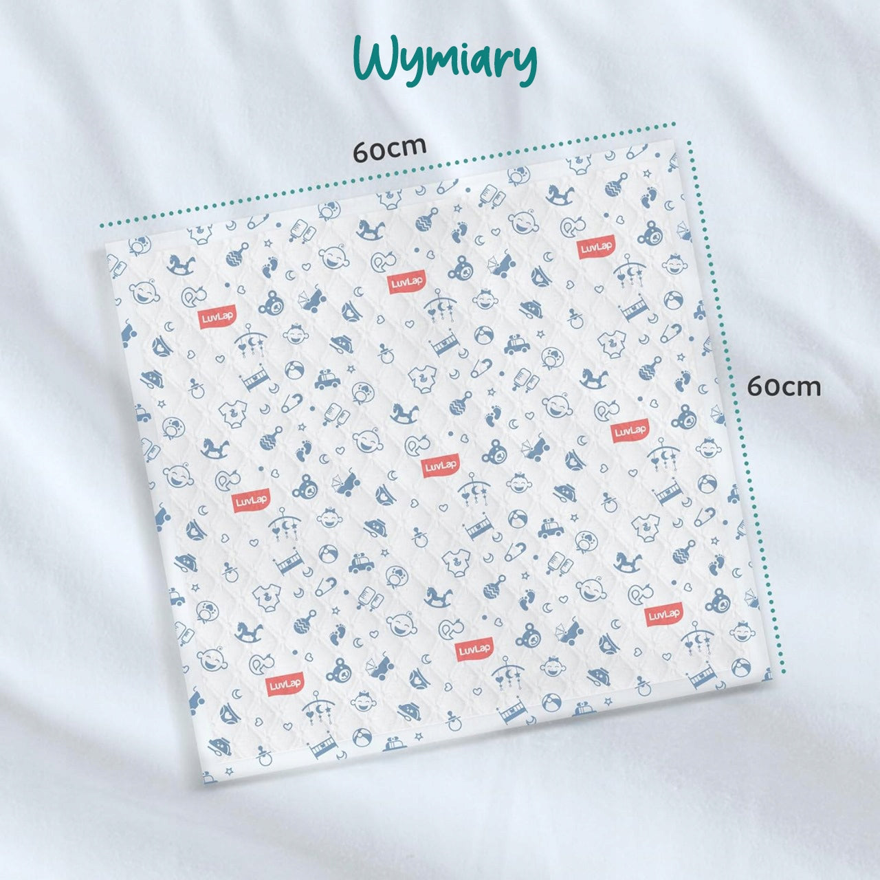 LuvLap Absorbent Disposable Changing Pads for Kids 60x60 10pcs Manufacturer of a medical device KareIn