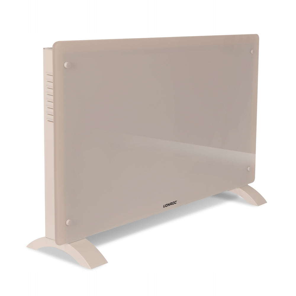 Luxury electric heater – Glass panel – 2000 W – Beige | WIFI