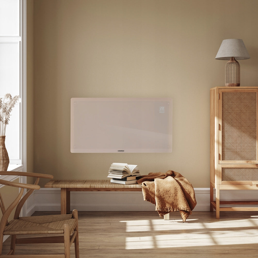 Luxury electric heater – Glass panel – 2500 W – Bezowy | WIFI EAN (GTIN) 8717479114337
