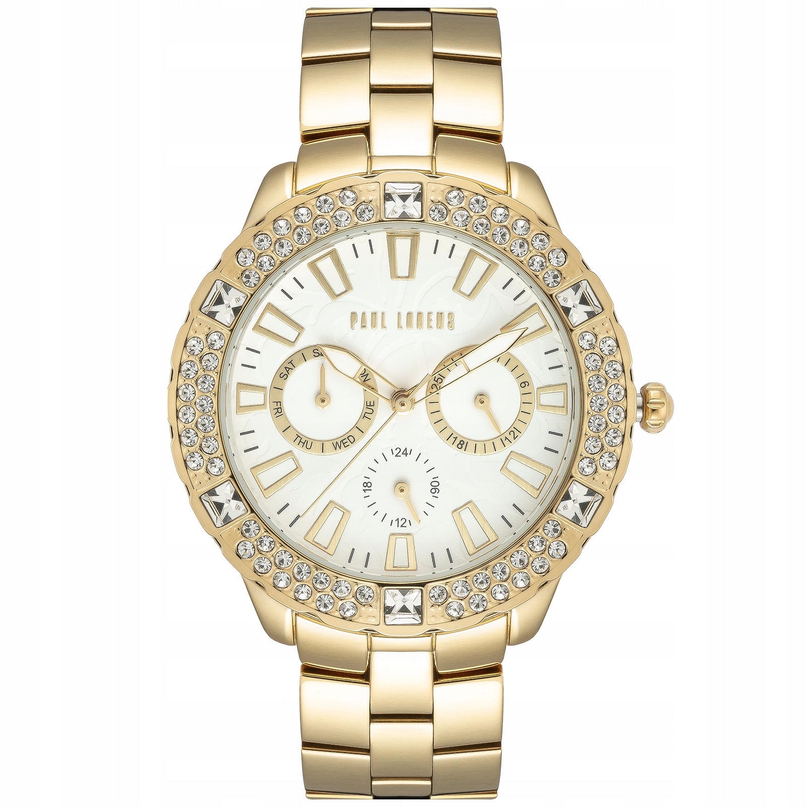 Luxury women's watch PAUL LORENS 8527B3-3D1 WITH ZIRCONS + DATE Brand Paul Lorens