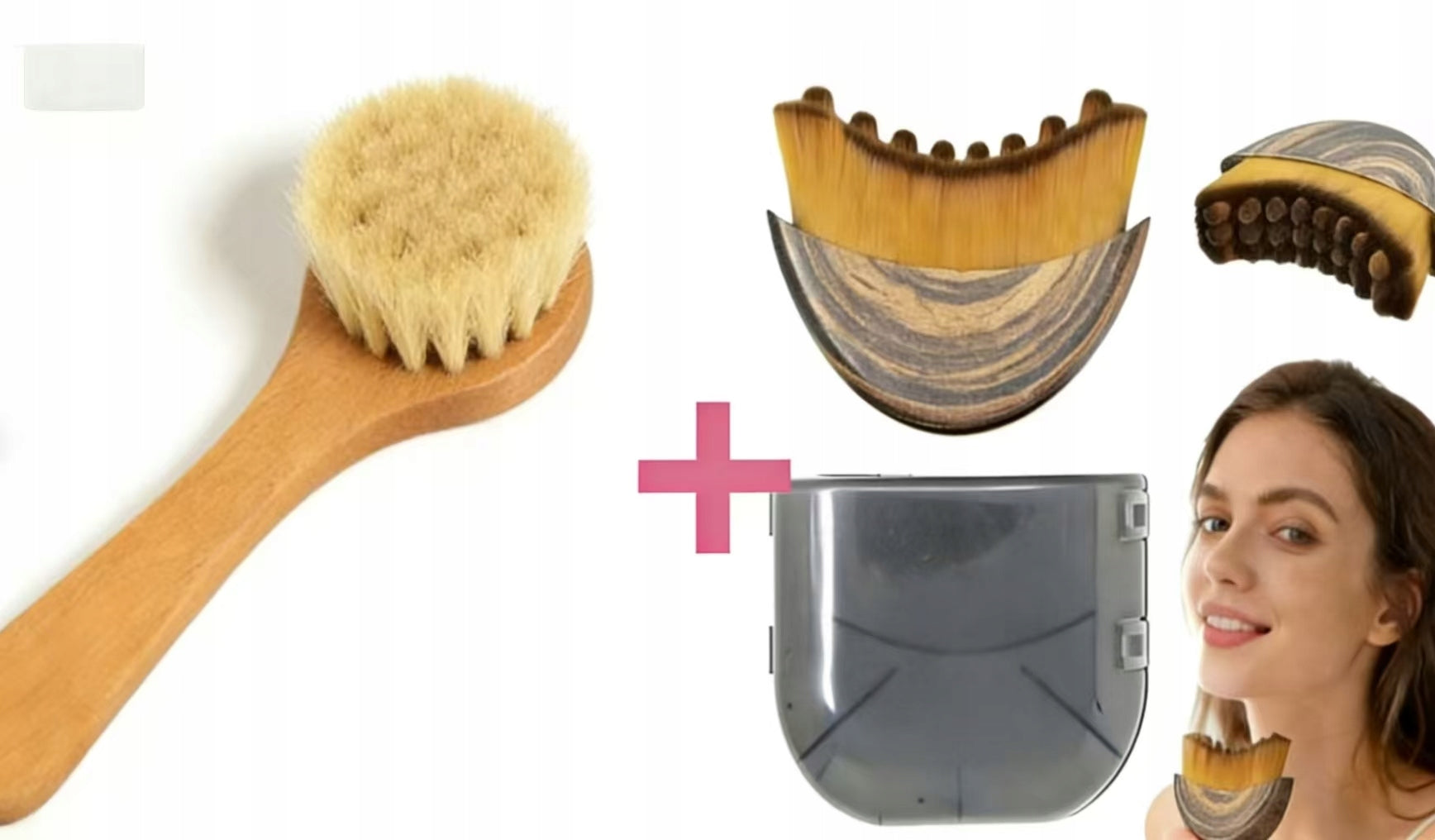 Lymphatic Drainage Massager + Dry Facial Massage Brush