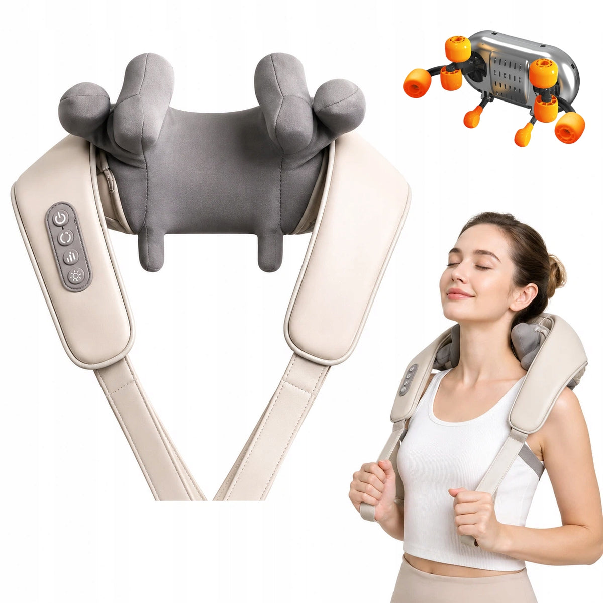 LynkCust Professional 3D Shiatsu Massager for Neck and Back