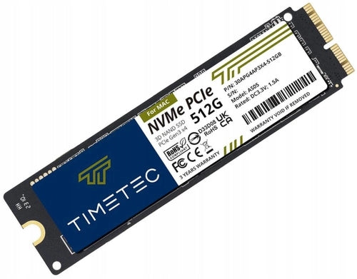 M.2 NVMe PCIe TIMETEC AS05 512GB 30APG4AP3X4-512GB SSD FOR MAC