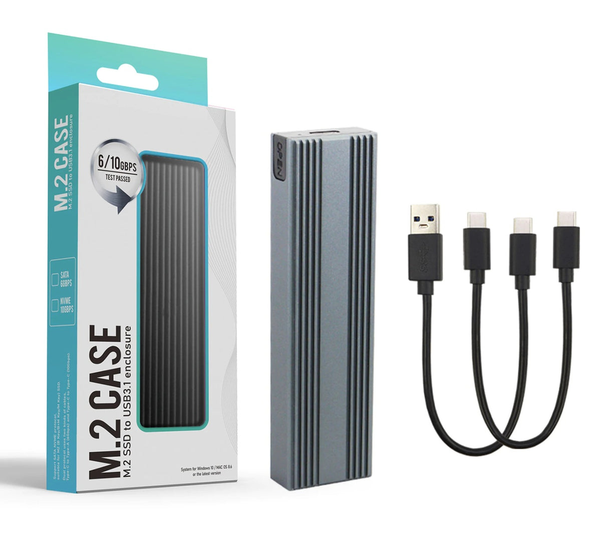 M.2 NVMe PCIe USB 3.1 Adapter SSD Enclosure