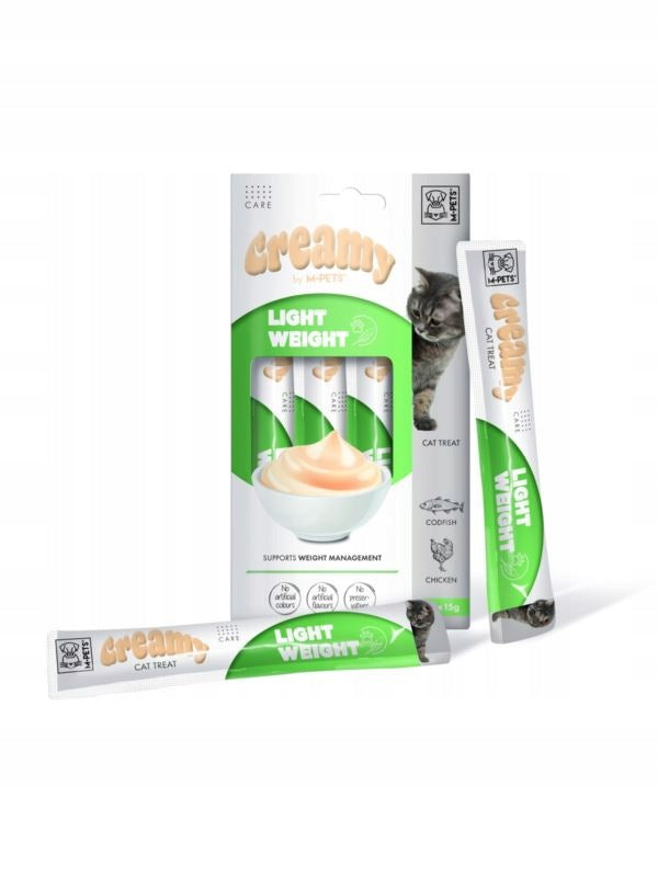 M-PETS CREAMY Light - Cod/Chicken 4x15g cream cat treat