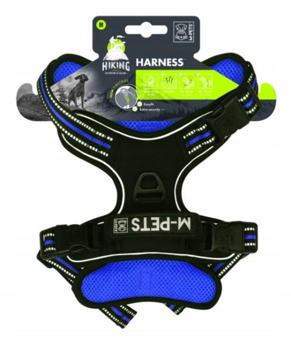 M-PETS HIKING DOG HARNESS BLUE S