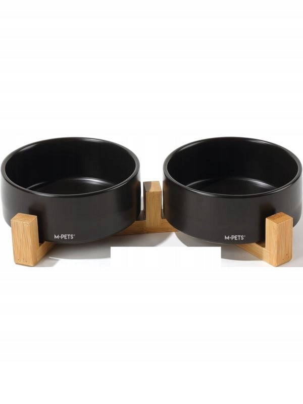 M-PETS OPERA Ceramic bowl black 2x850 ml - for dog