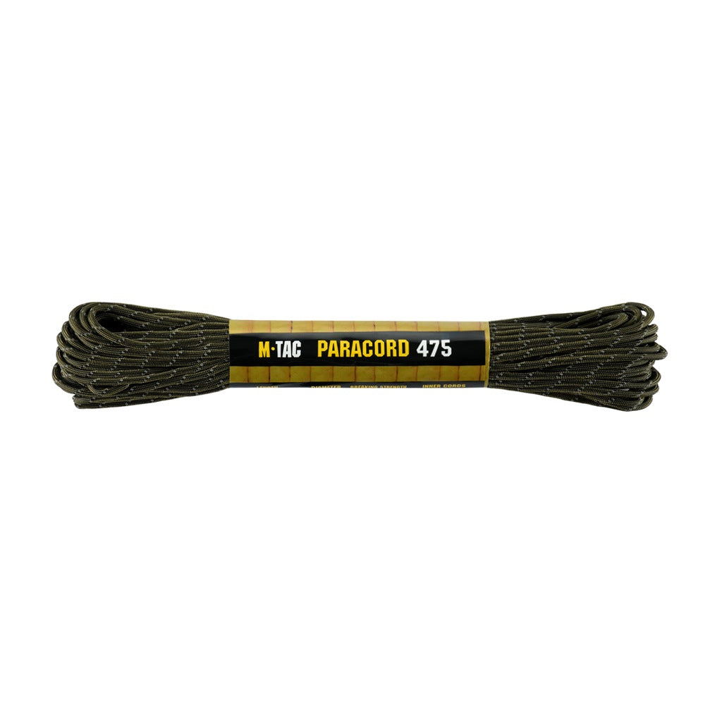 M-TAC Paracord 475 Tactical Green Reflective 15m