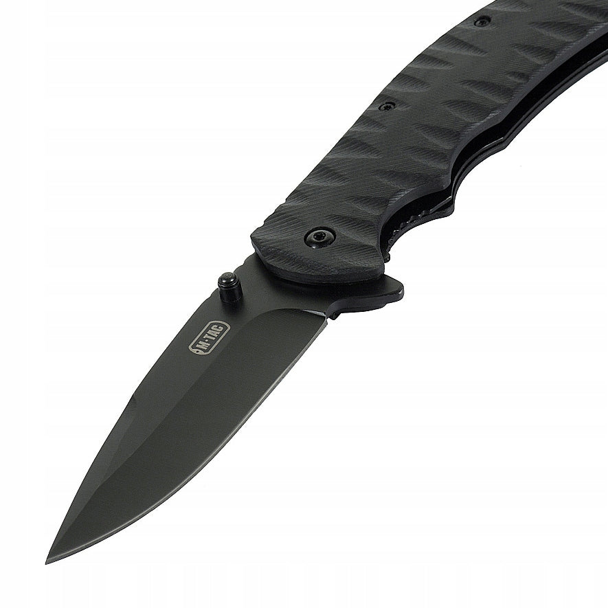 M-Tac 4 Folding Knife Military Tactical Clip-Point Black EDC Manufacturer code 60025002