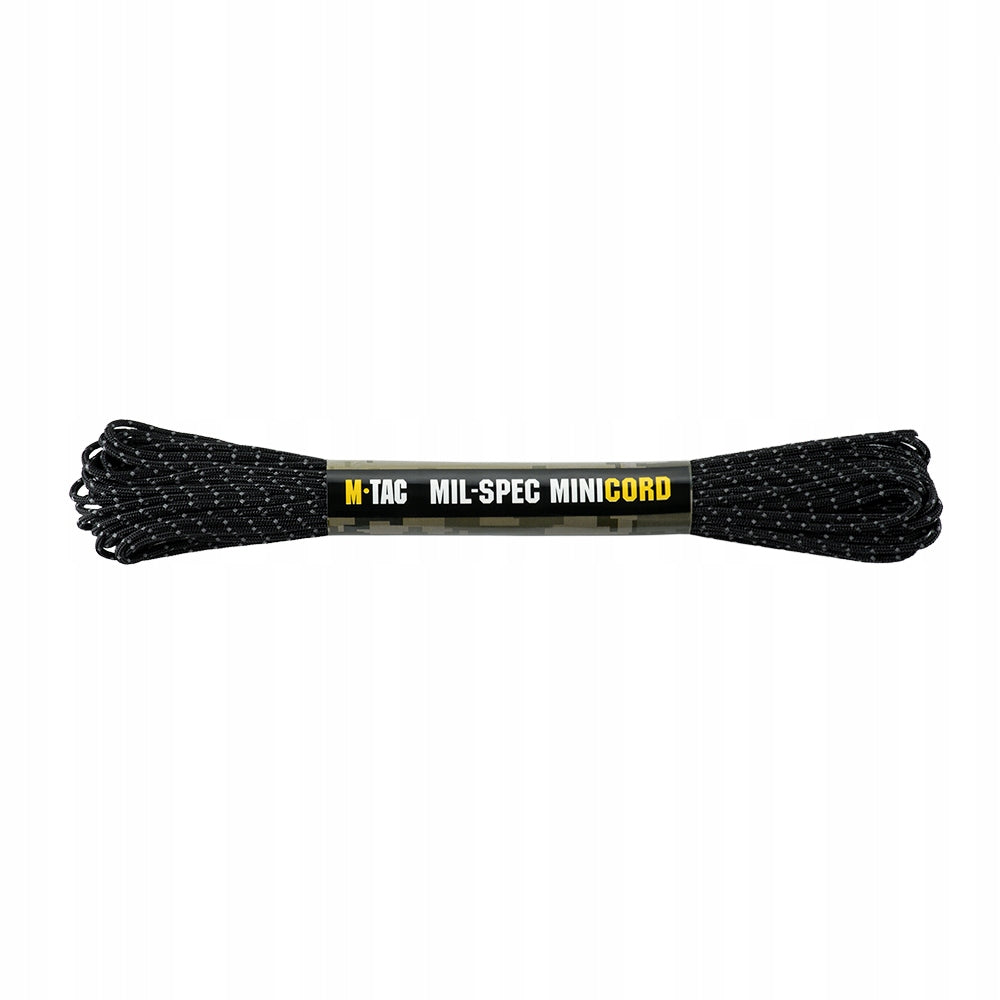 M-Tac Paracord Tactical Minicord Mil-Spec Black Reflective 15 m