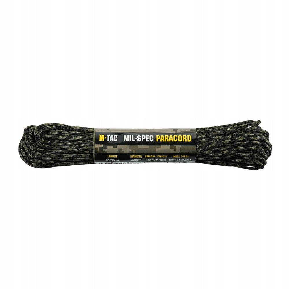 M-Tac Paracord Tactical Nylon Rope 550 mil-spec Black Forest 15 m