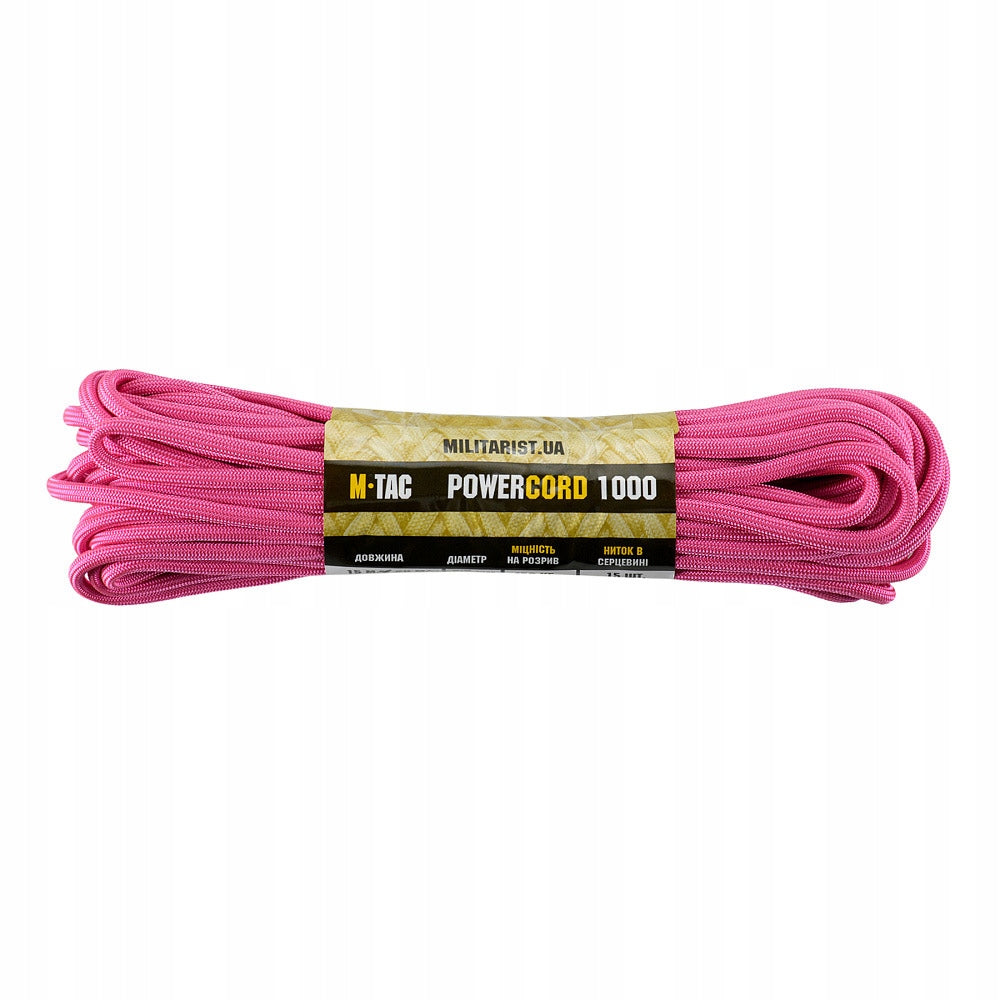 M-Tac Tactical Paracord PowerCord1000 Pink 15 m