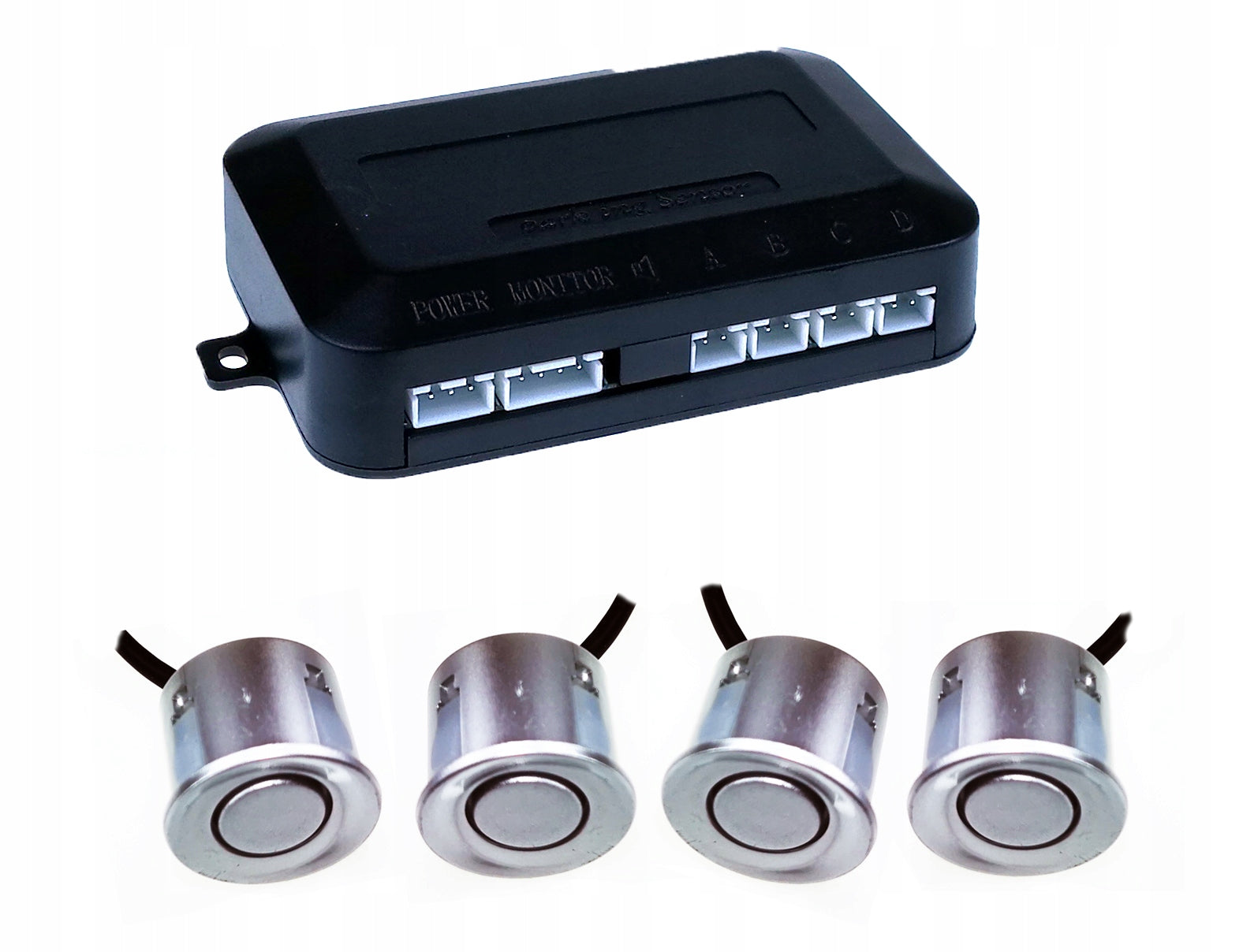 Parksystem mit 4 Sensoren mit Summer und Anschlüssen M-Tech CP6, silber 