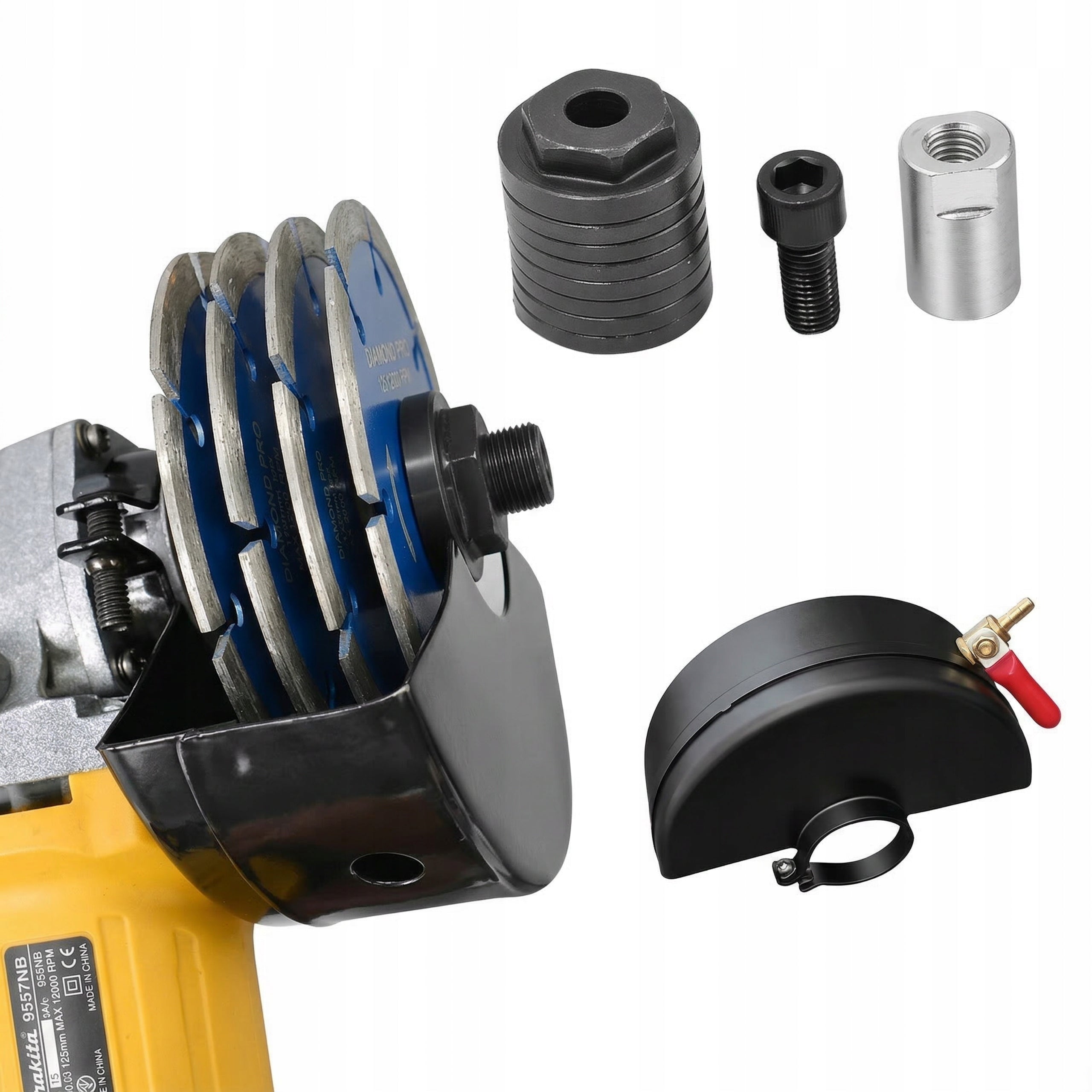M14 Angle Grinder Adapter For Grooved Flood + Cover Housing Packaging status original