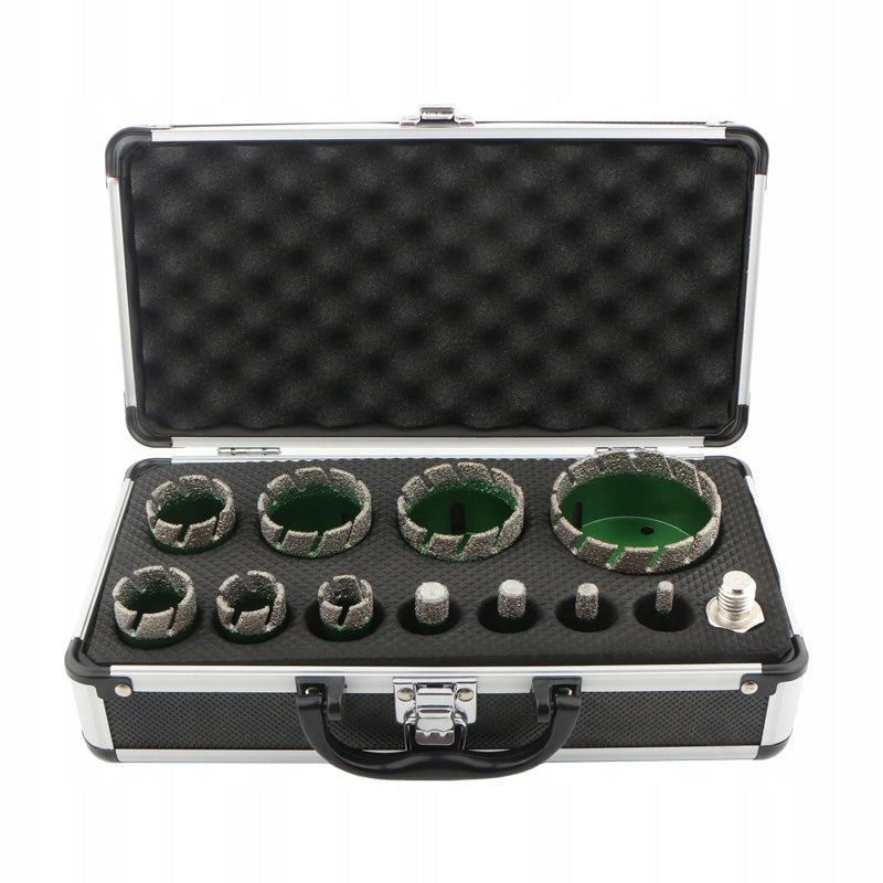 M14 DIAMOND HOLE SAW FOR POTTERY 12PCS SET ⌀ 6-68 mm FORAMINIFERA ADAPTER Manufacturer code CN-880329