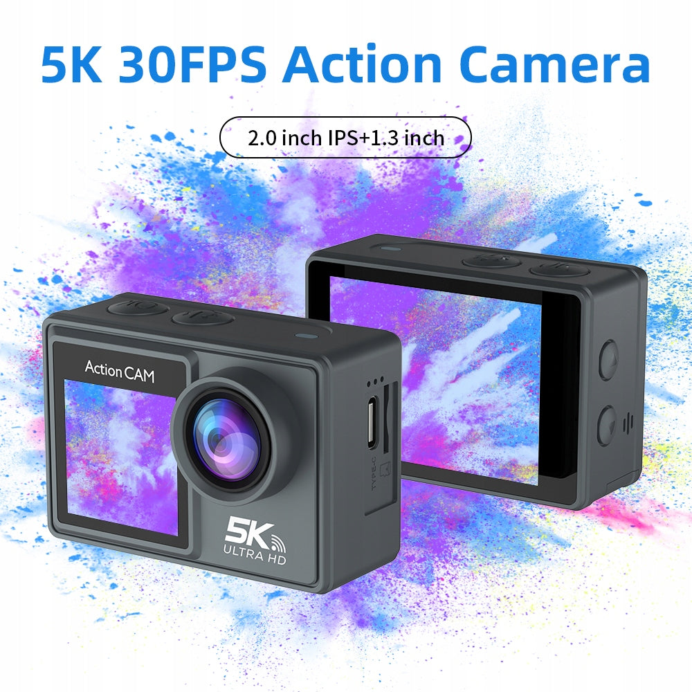 M40TR Dual-Screen Touchscreen Action Camera with 64GB Memory,5K/30FPS,50MP Manufacturer code 6900745047435