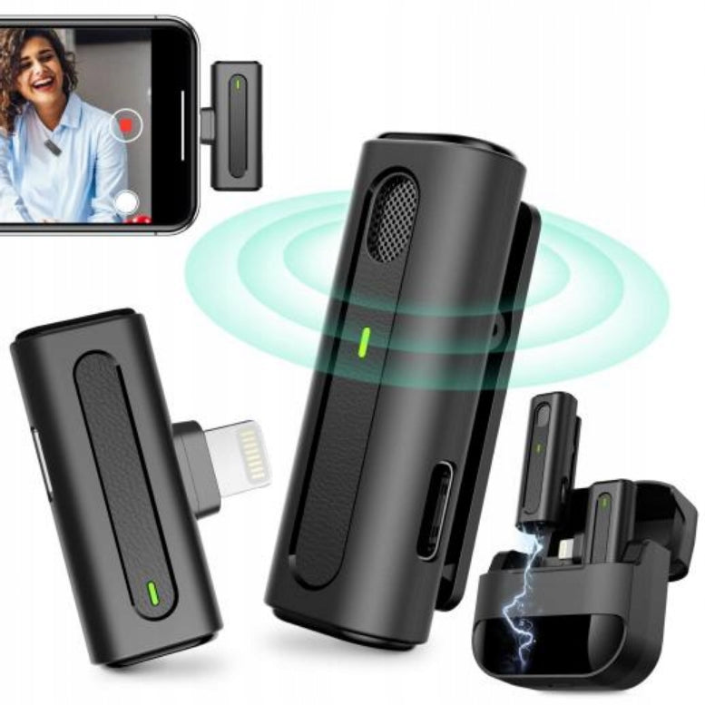 M9 Lavalier Plug&Play Lightning Wireless Tie Microphone for iPhone