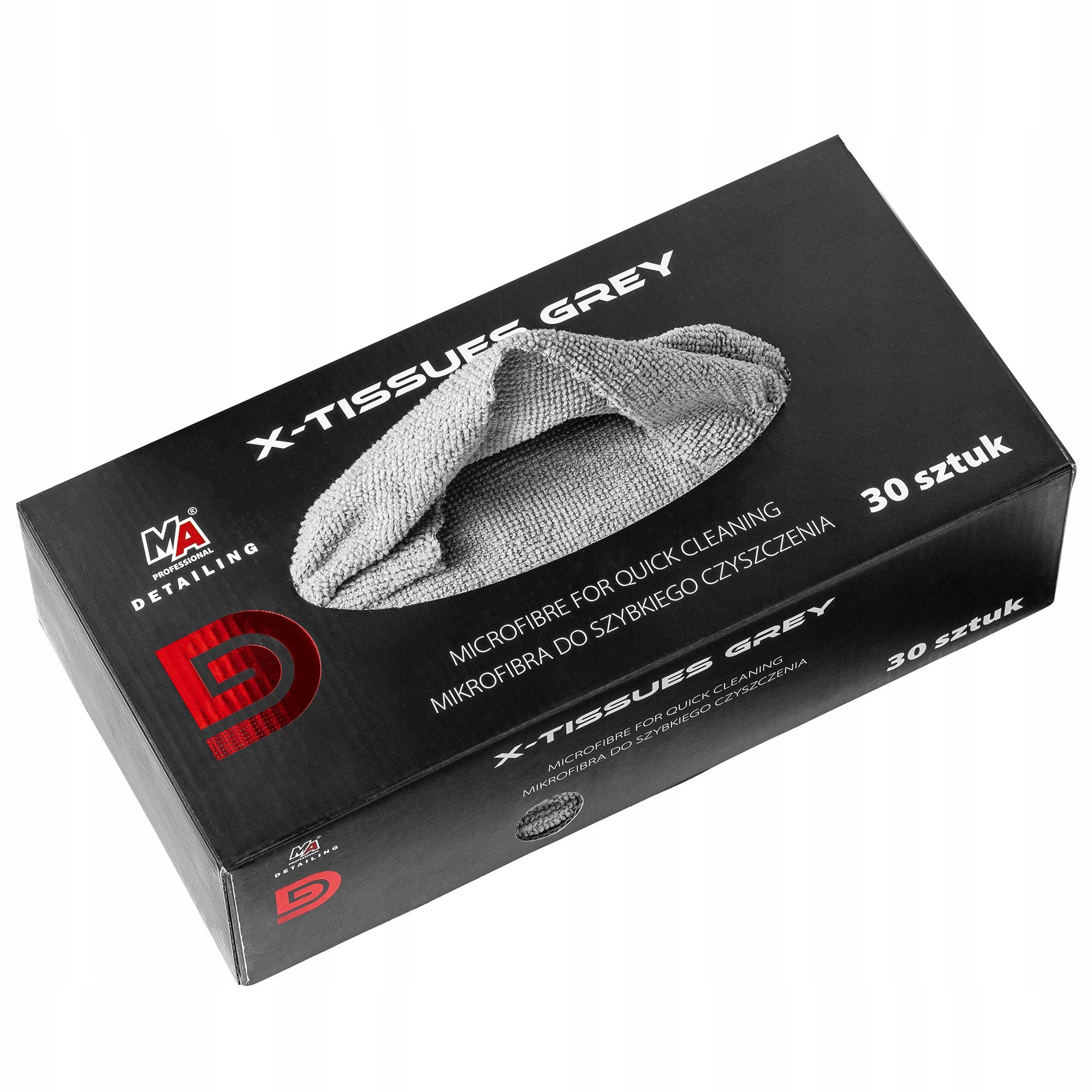 MA PROFESSIONAL DETAILING X-TISSUES GREY MICROFIBER CLOTH SET 30PCS