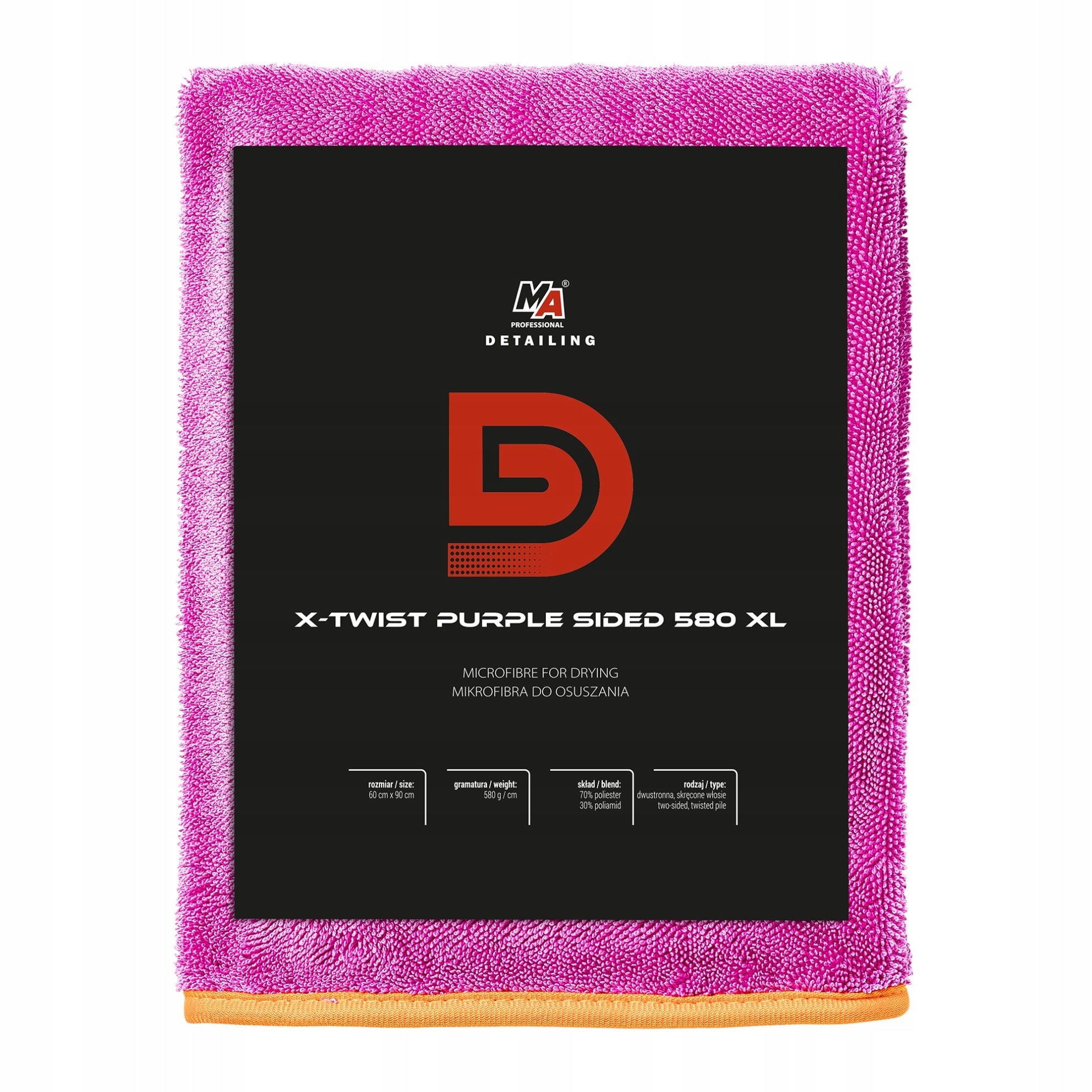 MA Professional Detailing X-TWIST PURPLE SIDED 580GSM microfiber towel