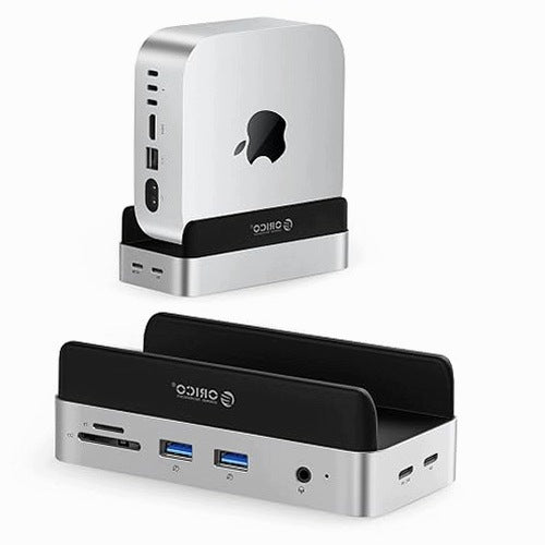MAC MINI M4 ALUMINUM SSD DOCKING STATION 1TB DRIVE 7 PORTS USB Silicone