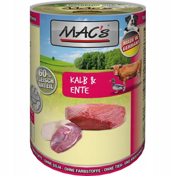 MAC'S ADULT WITH VEAL AND DUCK FOR DOGS 400g Brand Mac's