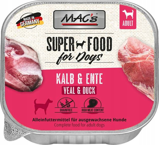 MAC'S DOG ADULT FOOD WITH VEAL AND DUCK 150g