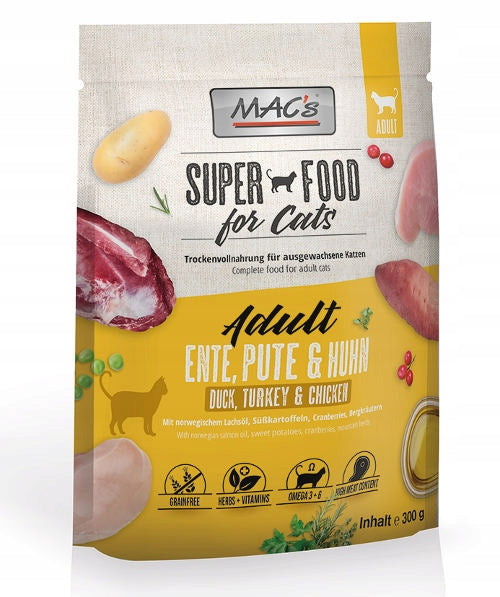 MAC's Adult Cat Duck Turkey Chicken 300g Brand Mac's