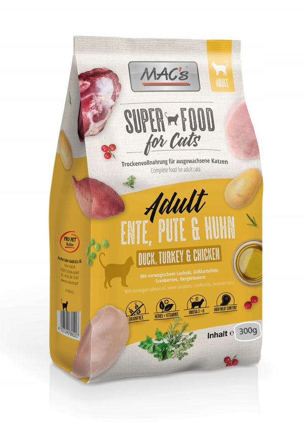 MAC's Adult Cat Duck Turkey Chicken 300g